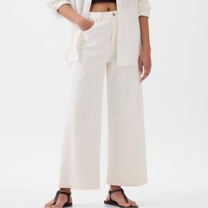 Gap high-rise wide leg ankle jeans